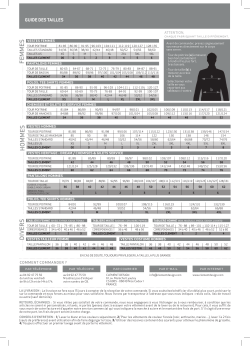 GUIDE DES TAILLES