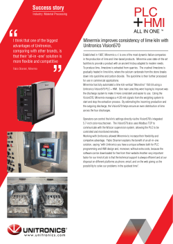 Minermix improves consistency of lime kiln with Unitronics