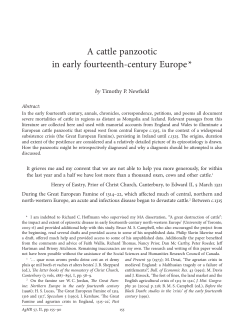 A cattle panzootic in early fourteenth-century Europe