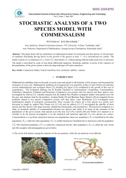 stochastic analysis of a two species model with commensalism