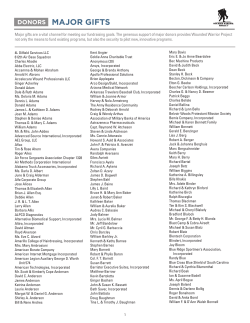 major gifts - Wounded Warrior Project