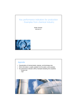 Key performance indicators for production