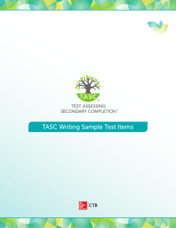 TASC Writing Sample Test Items