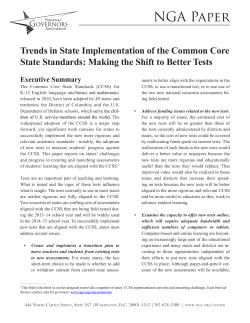 Trends in State Implementation of the Common Core State