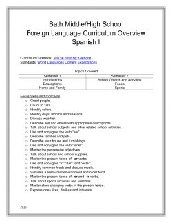 Bath Middle/High School Foreign Language Curriculum Overview