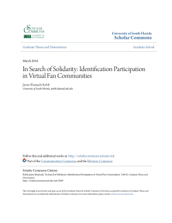 In Search of Solidarity: Identification Participation in Virtual Fan