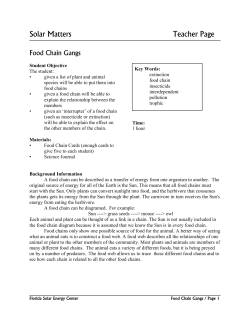 Food Chain Gangs - Florida Solar Energy Center