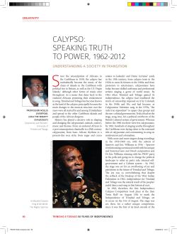 CalypSo: Speaking truth to power, 1962-2012