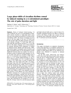 Large phase-shifts of circadian rhythms caused by induced running