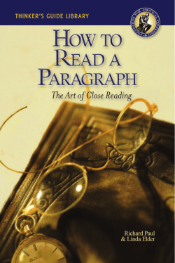 How to Read a Paragraph PDF preview