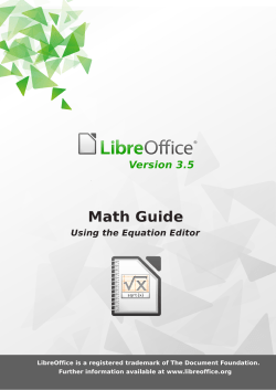 LibreOffice 3.5 Math Guide