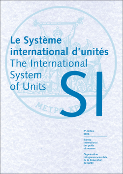 Le Syst&egrave;me international d`unit&eacute;s The International System of