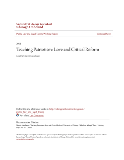 Teaching Patriotism: Love and Critical Reform