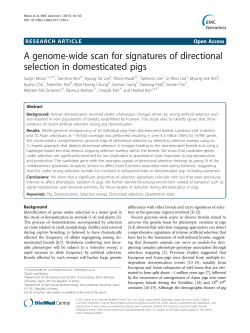 A genome-wide scan for signatures of directional selection in