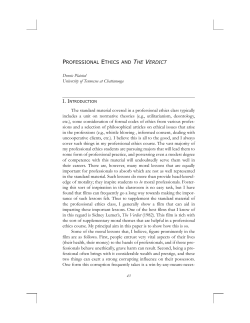 Plaisted - Professional Ethics and The Verdict.fm