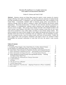 Immense stresses are being thrust upon the nation`s water