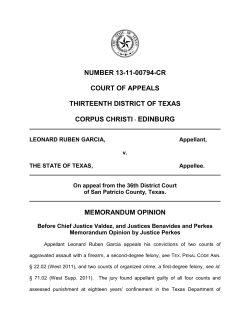 number 13-11-00794-cr court of appeals thirteenth