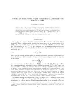 ON TAILS OF FIXED POINTS OF THE SMOOTHING TRANSFORM
