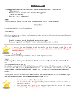 Thematic Essays