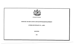 Junior secondary syllabus: sesotho