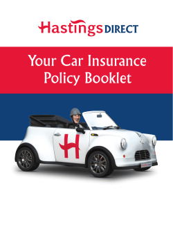 Your Car Insurance Policy Booklet