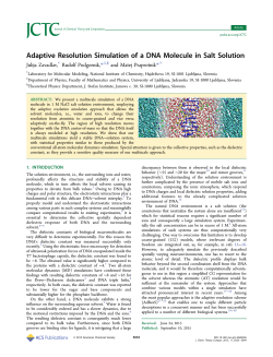 Adaptive Resolution Simulation of a DNA Molecule in Salt Solution