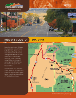 INSIDER`S GUIDE TO LOA, UTAH
