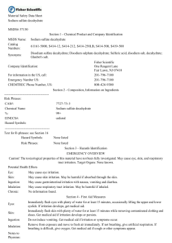 Sodium sulfate decahydrate Fisher