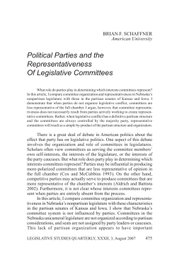 Political Parties and the Representativeness of Legislative Committees