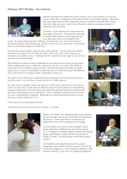 February 2017 Meeting &ndash; Ian Cameron
