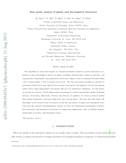 Fast nastic motion of plants and bio