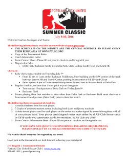 Letter/Check-in Requirements - Portland City United Soccer