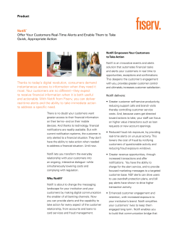 Product NotifiSM Offer Your Customers Real