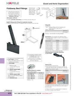 Foldaway Bed Fittings