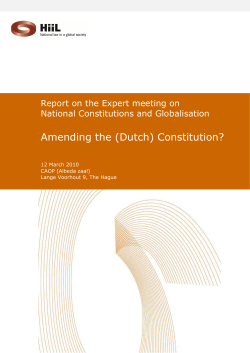 Amending the (Dutch) Constitution?