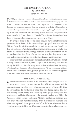 Race for Africa - Lighthouse Trails Research Project