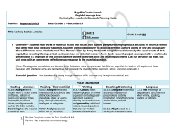 ELA Unit 3 - Magoffin County Schools