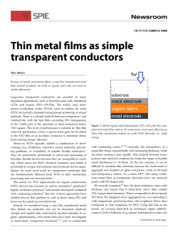 Thin metal films as simple transparent conductors