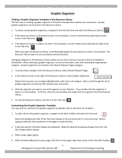 Graphic Organizer - Montgomery County Public Schools