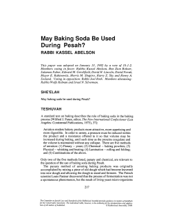 May Baking Soda Be Used During Pesah?