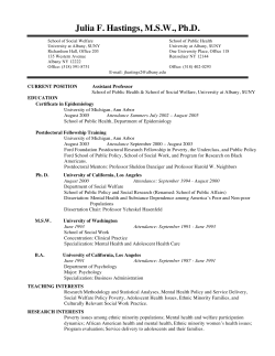 Julia F. Hastings, M.S.W., Ph.D.