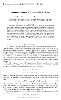 Anomalous kinetics of reaction