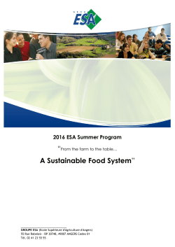 A Sustainable Food System - Study Abroad