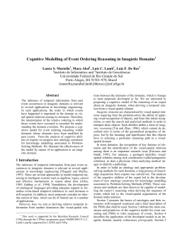 Cognitive Modelling of Event Ordering Reasoning in Imagistic