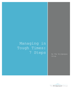 Managing in Tough Times: 7 Steps