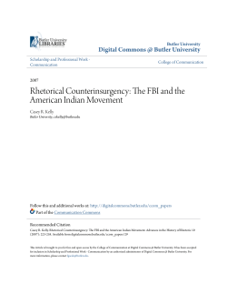 Rhetorical Counterinsurgency: The FBI and the American Indian