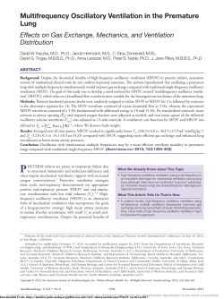 Multifrequency Oscillatory Ventilation in the