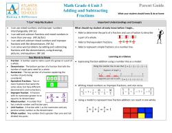 Adding and Subtracting Fractions