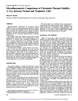 Microfluorometric Comparisons of Chromatin Thermal Stability in