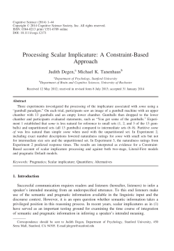 Processing Scalar Implicature: A Constraint-Based